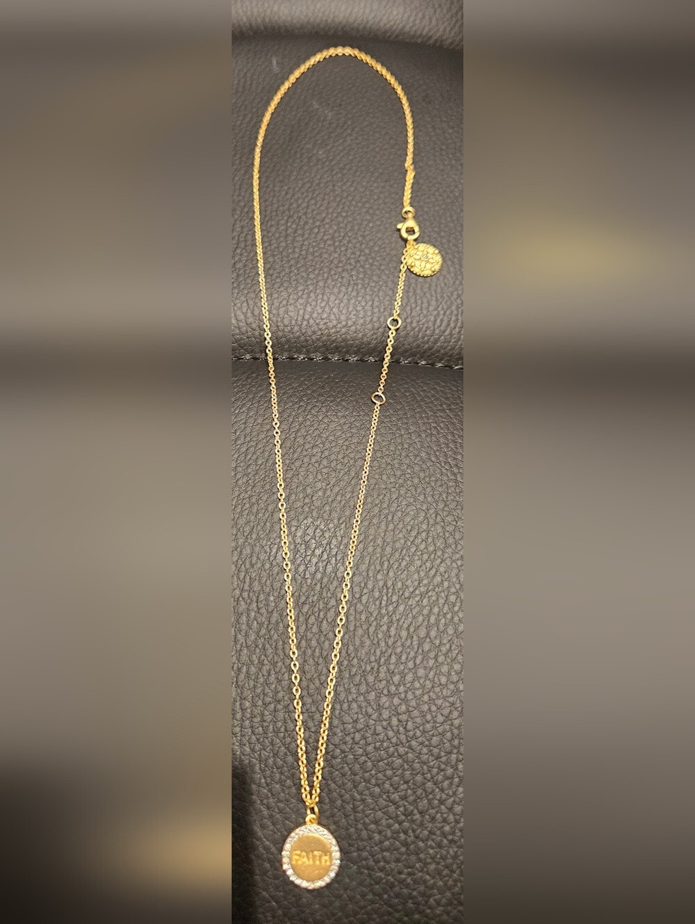 Gold 'Faith' Pendant Chain Necklace for Women Freida Rothman